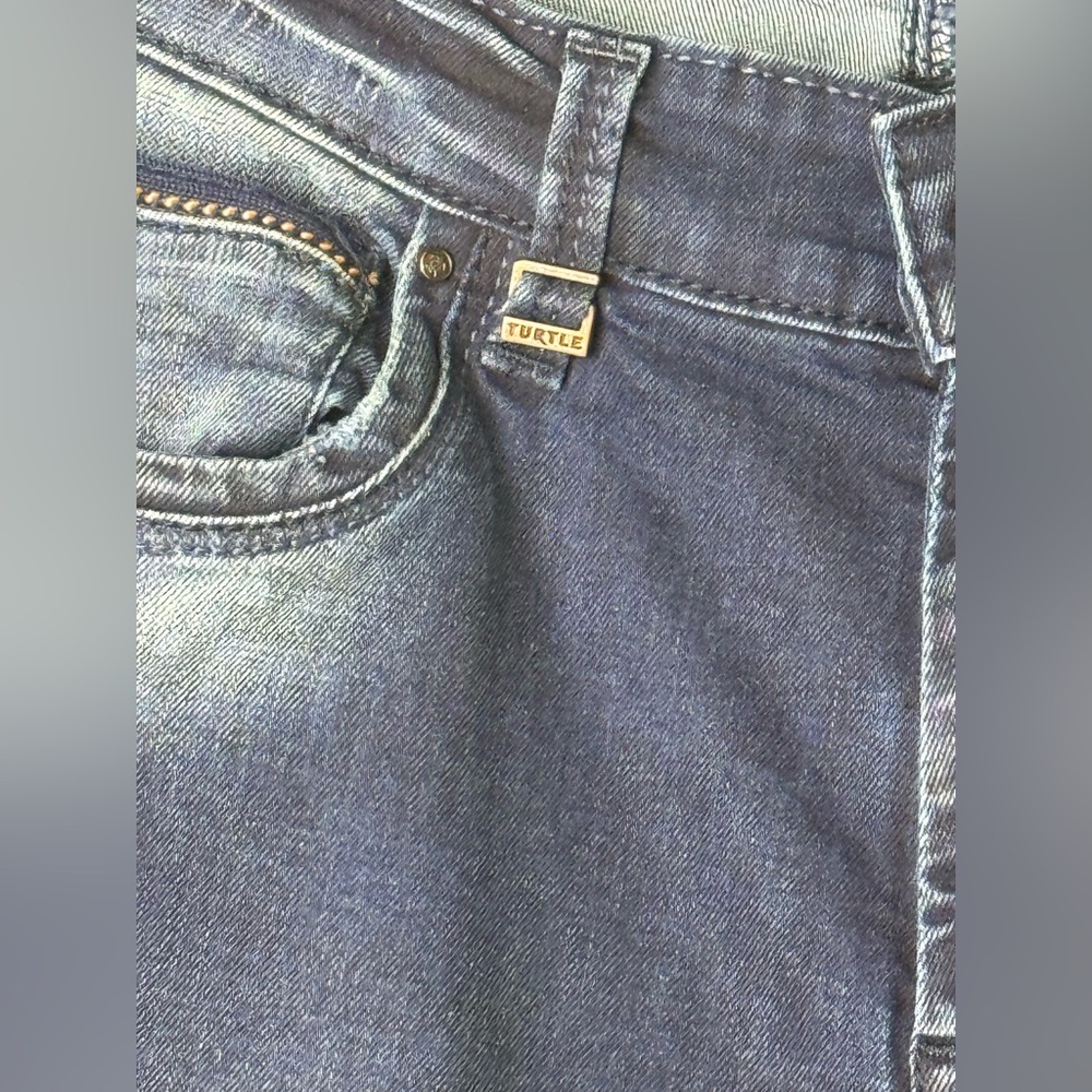 Turtle Sports Club Blue Denim Skinny Jeans Y2K 90’s - Picture 3 of 9